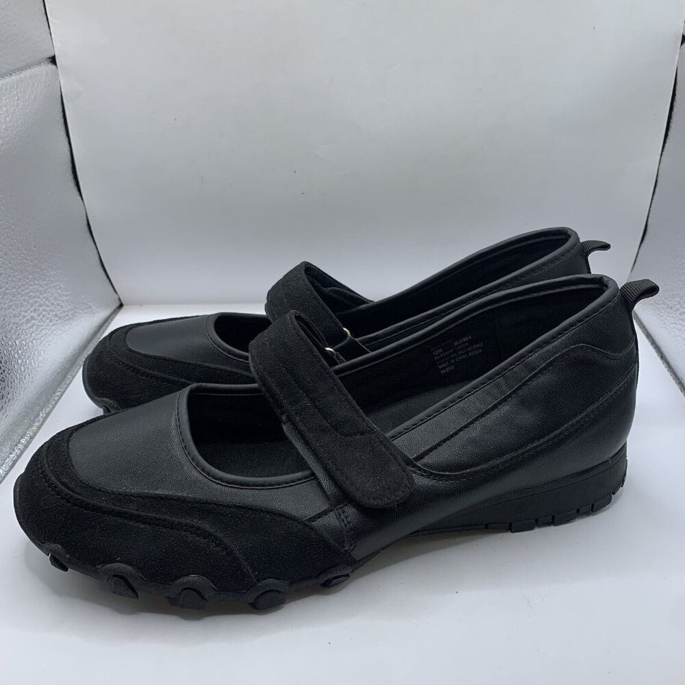 Comfortview Women's Mary Jane style flats comfort black Size 12Wide E8